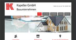 Desktop Screenshot of kapeller-bau.de